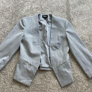 Express Grey Crop Blazer Size 00